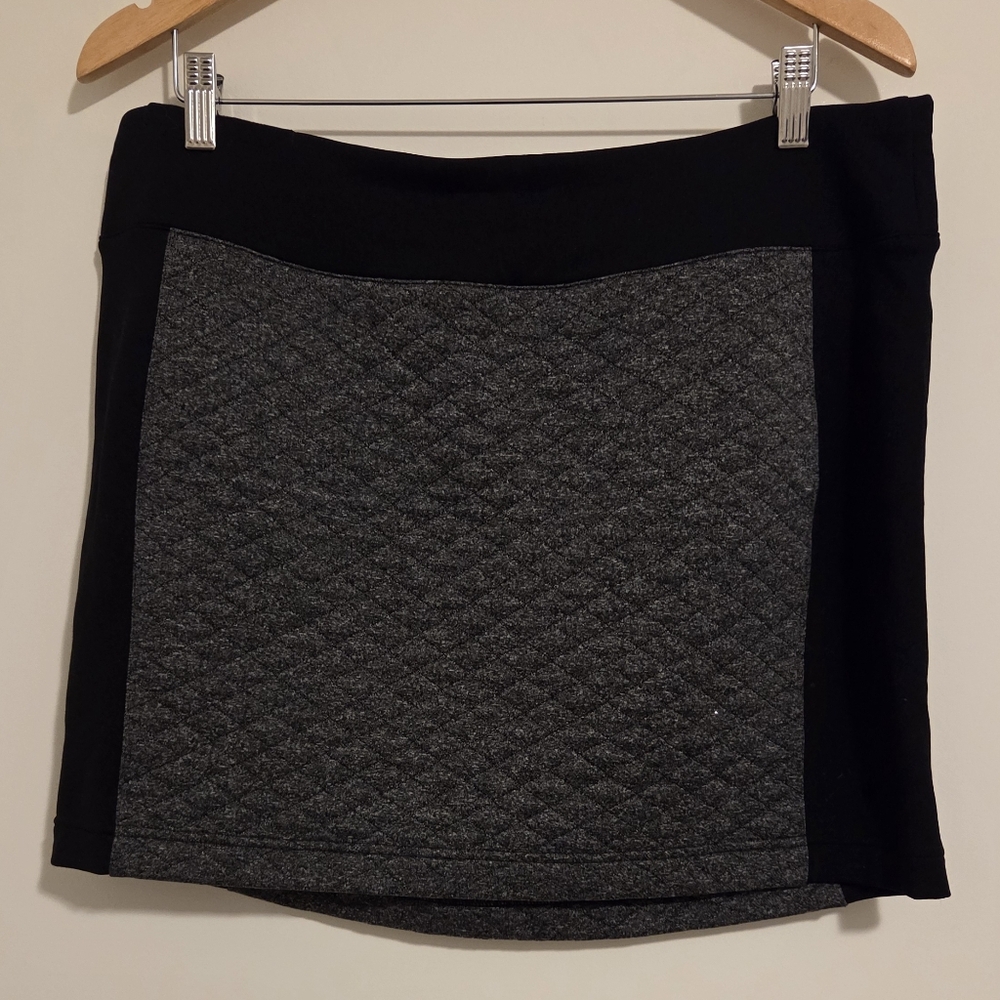 Smartwool Diamond Peak Quilted Mini Skirt In Black Heather